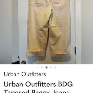 Urban Outfitters BDG Tapered Baggy Jeans in Cream